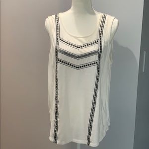 Old Navy white and black tank top